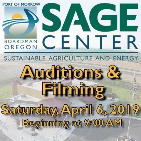 Auditions and Filming, April 6, 2019 beginning at 9:00AM